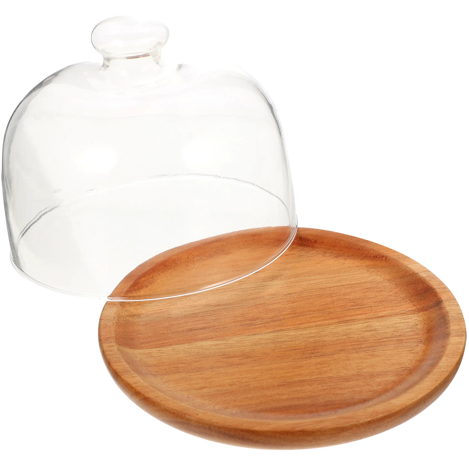 

Glass Cake Stand with Lid Premium Material Easy Clean Reusable Dome Food Plate Cover Stylish Cake Display Stand Dessert Plate
