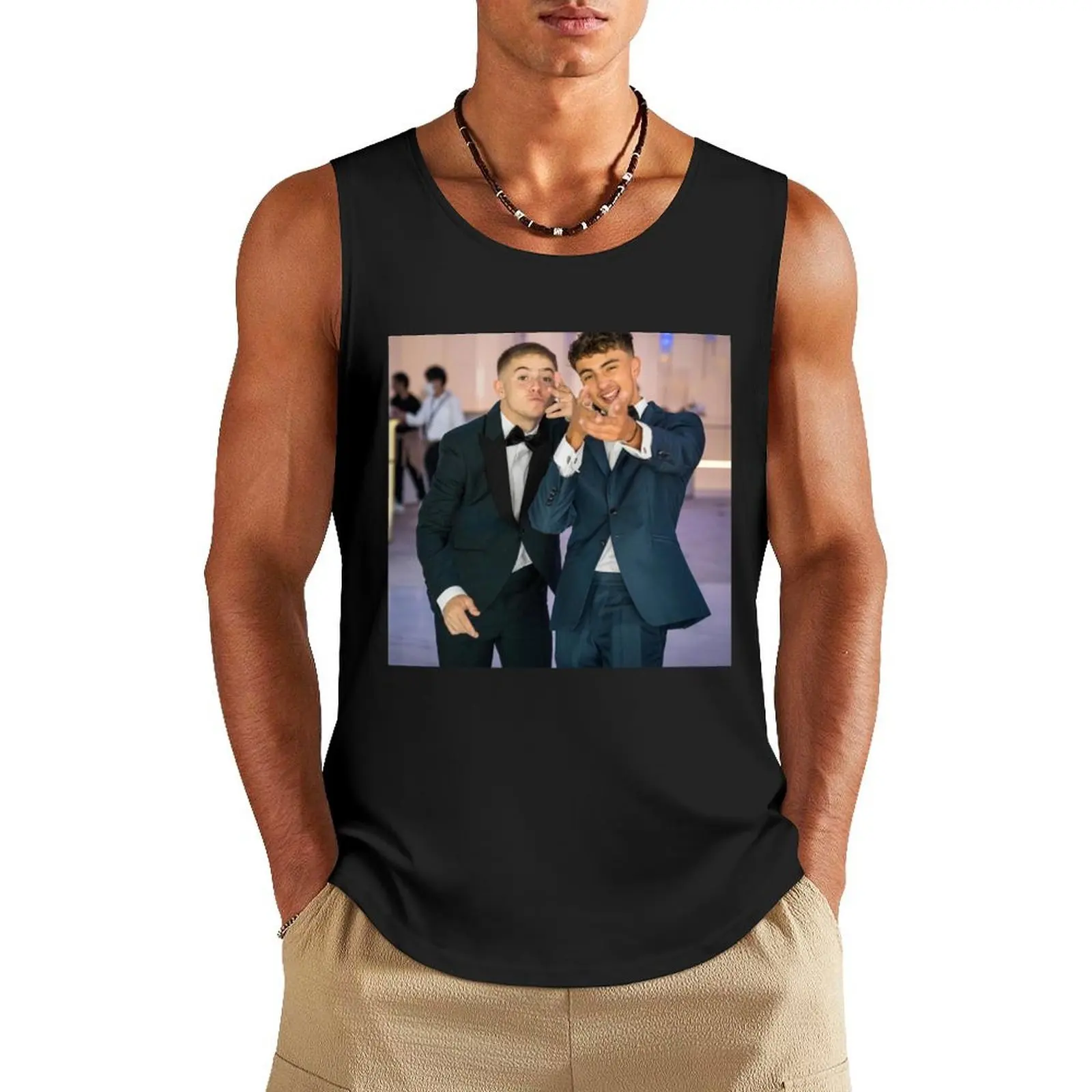 

Inoxtag X Michou classique Tank Top singlet for men sleeveless gym shirts male muscle t-shirt Top summer