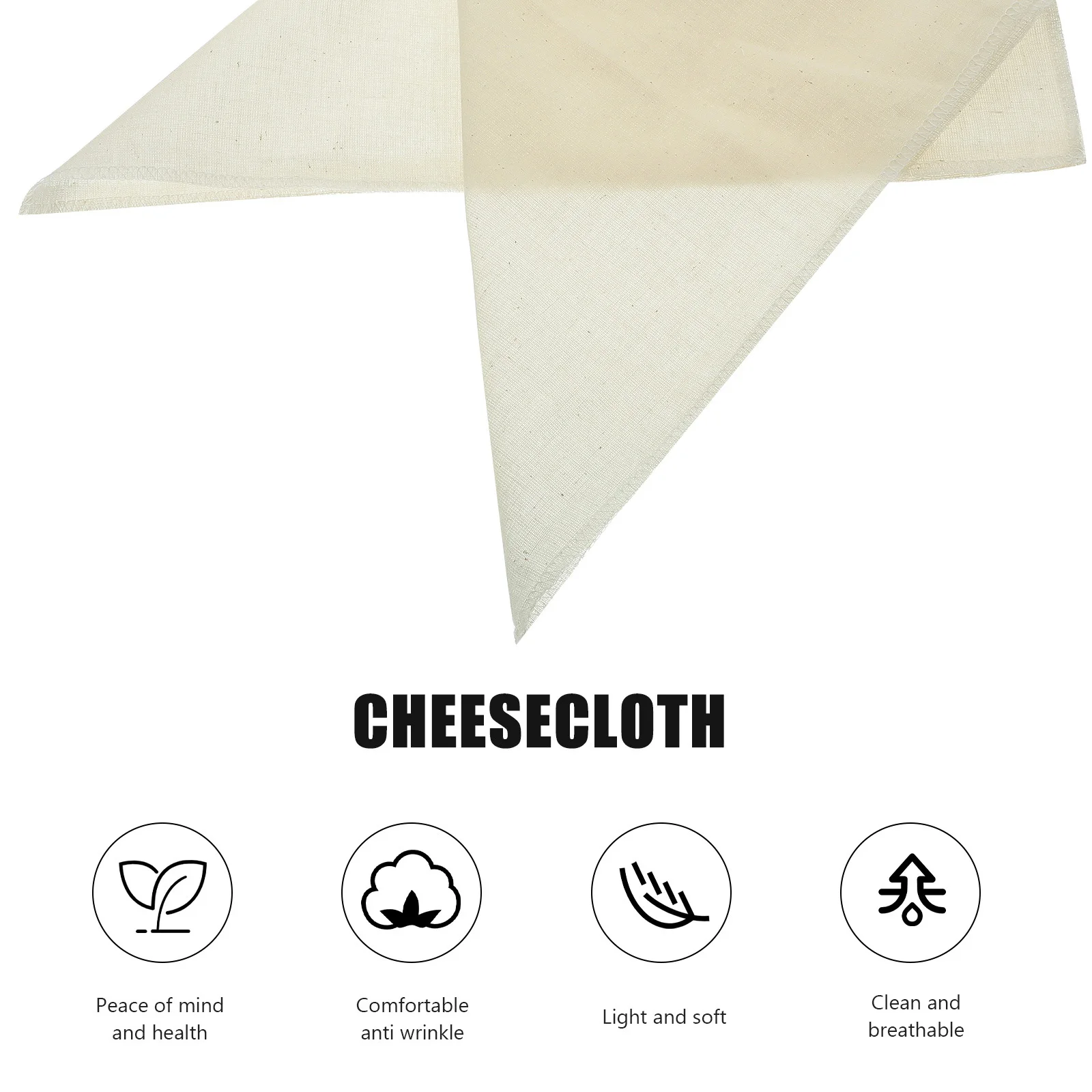 

10Pcs Unbleached Cotton Fabric Strainer Tofu Filter Cloth Reusable Cheesecloth for Cooking Milk Tea Juice Soybean Milk Yogurt