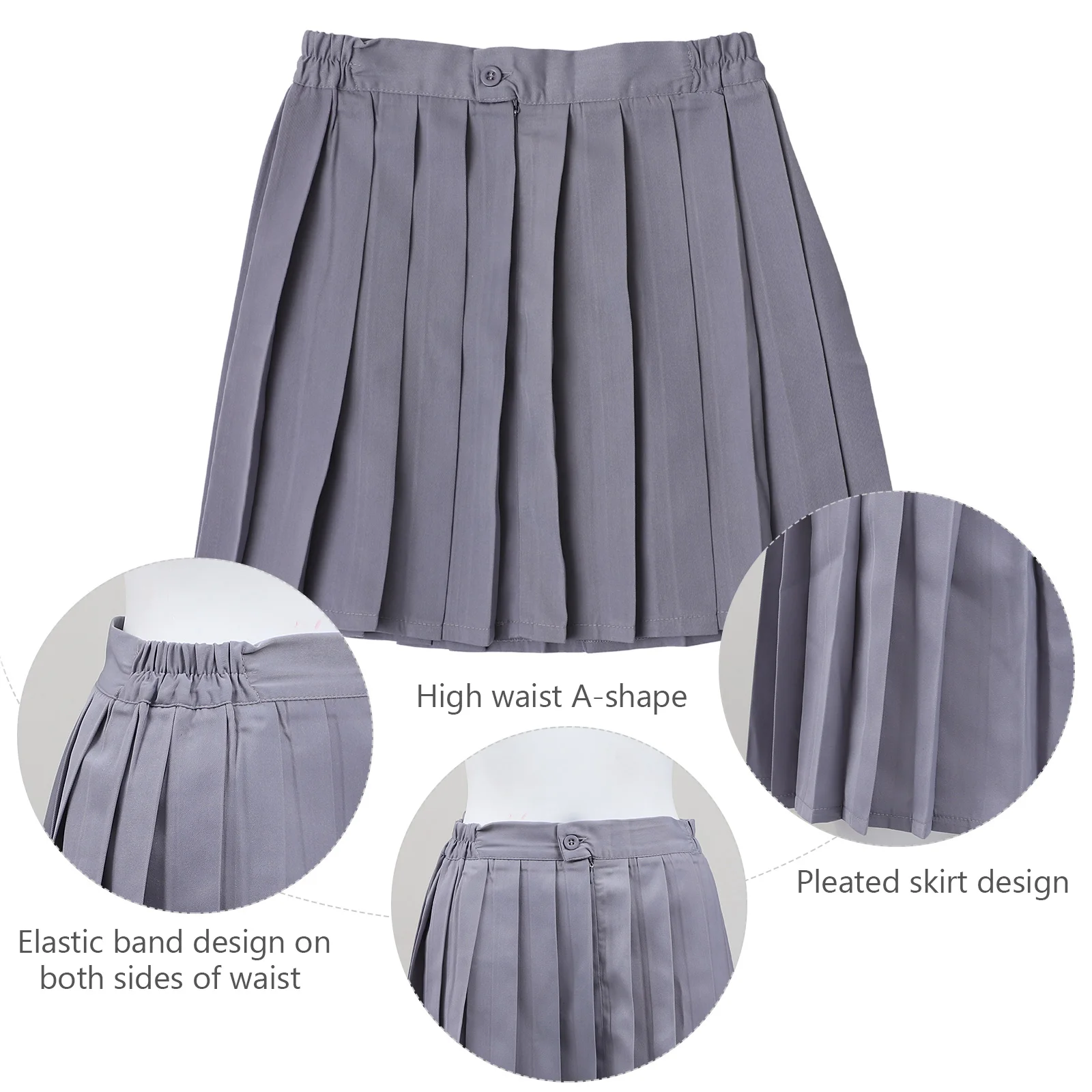 

Pleated Skirt Uniform Student Dress Graduation Party Graduate Girls School Short