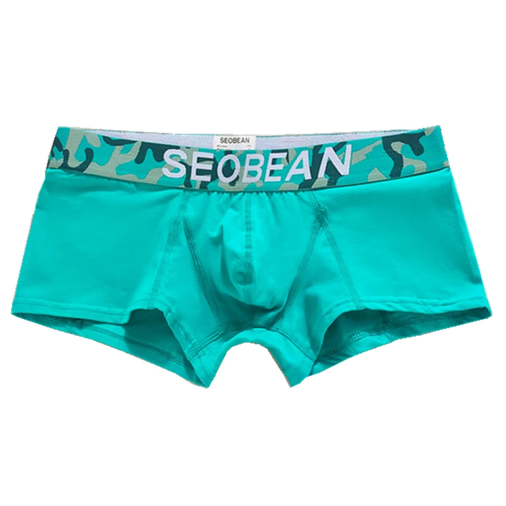 Cuecas boxer masculinas, roupa íntima de algodão macia e respirável com cintura ComfortFlex