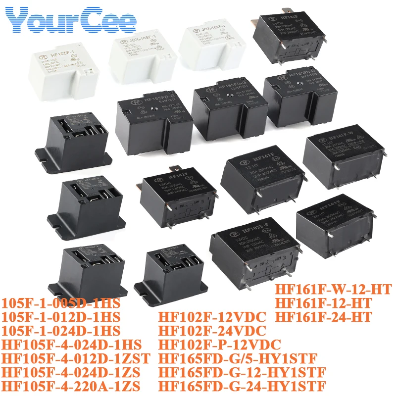2PCS/1PC High Power Relais HF165FD HF165FD-G/5-HY1STF HF165FD-G-12-HY1STF HF165FD-G-24-HY1STF 5V 12V 24V 4P HF105F HF102F HF161F