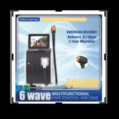Freezing Point Depilation Long Lasting Hair Reduction 6000W 6 Wavelength 808nm Diode Laser Professional Salon Use