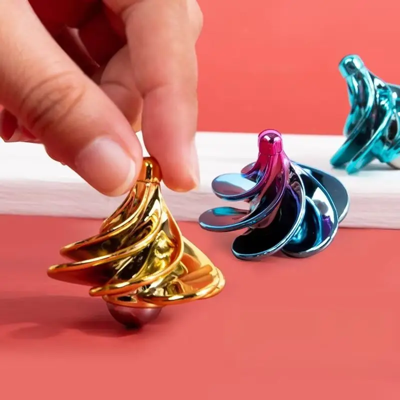 Zabawna zabawka biurkowa - obrotowy spinner kinetyczny do ściskania, antystresowy prezent dla dorosłych i dzieci na urodziny, Boże Narodzenie