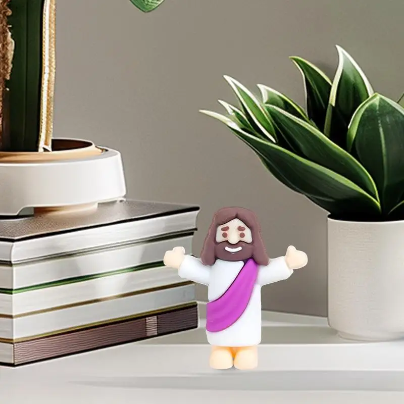 Small Jesus Figurines Figurine Tiny Jesus Toys Party Favors Jesus Doll Versatile Easter Egg Stuffers Classic Jesus Decor For