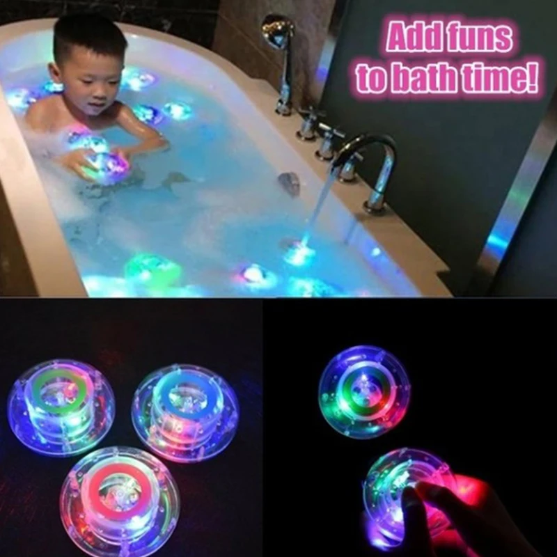 Children Bath Ball Bath Tub Lamp Float Bath Tub Waterproof Colorful Flashing LED Lamp Toy Funny Bath Toys with Electric Light