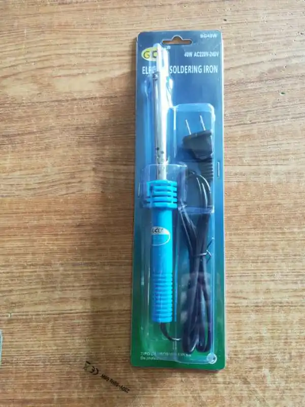 Fer à souder électrique à chauffage externe 40W, longue durée de vie, prise européenne pointue, outil de soudage professionnel