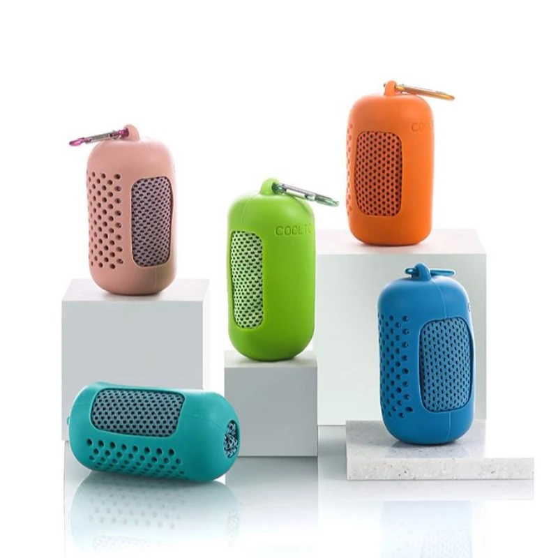 1-5 Pcs Quick-Drying Sports Towel with Storage Box and Cooling Ice Blanket for Outdoor Fitness and Camping Unisex