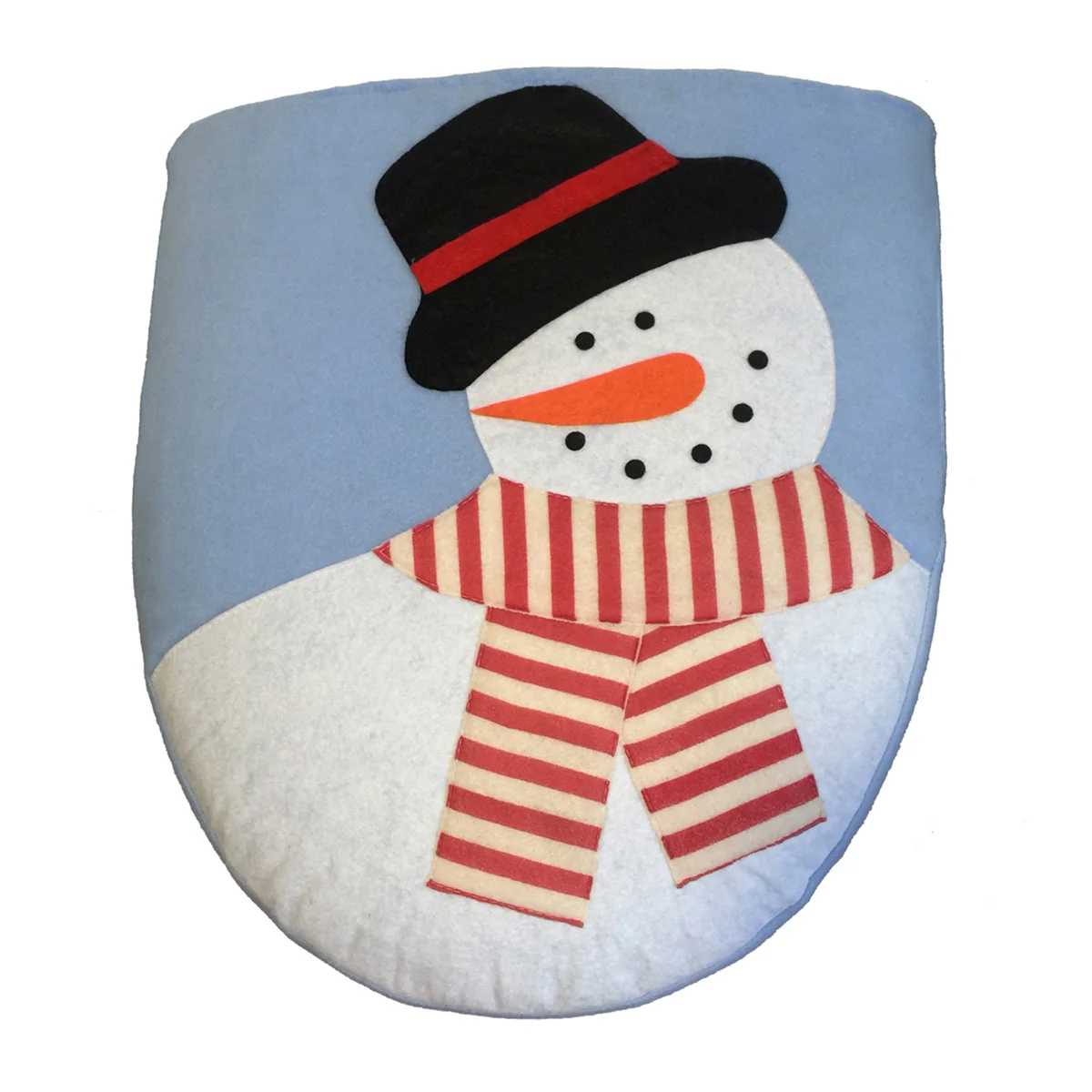 

2pcs Toilet Decorative Mats Set Snowman Print Bathroom Floor Mat Anti Skid Soft Comfortable Easy Clean Dry