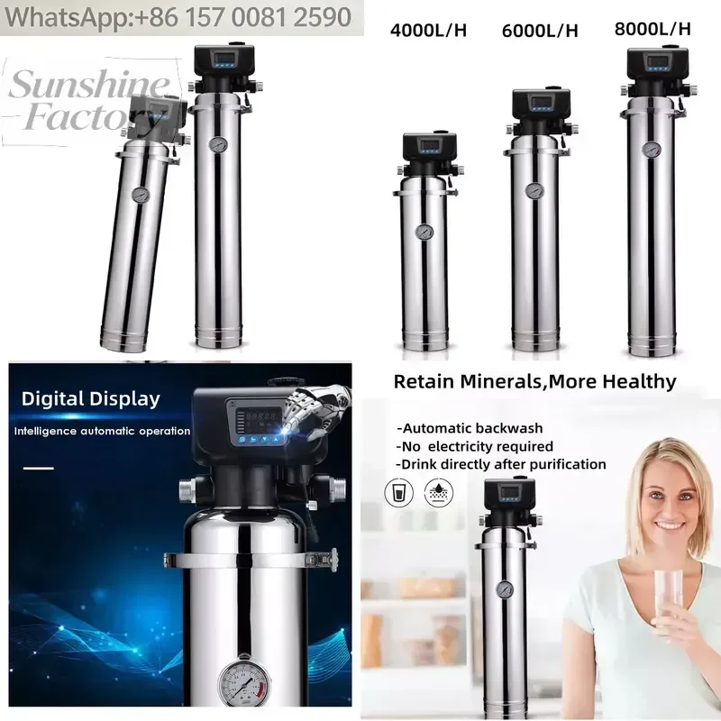 Wholesale Stainless Steel Whole House Water Purifier 6000 Lph Automatic Flushing Manual PVDF UF Membrane Water Filter
