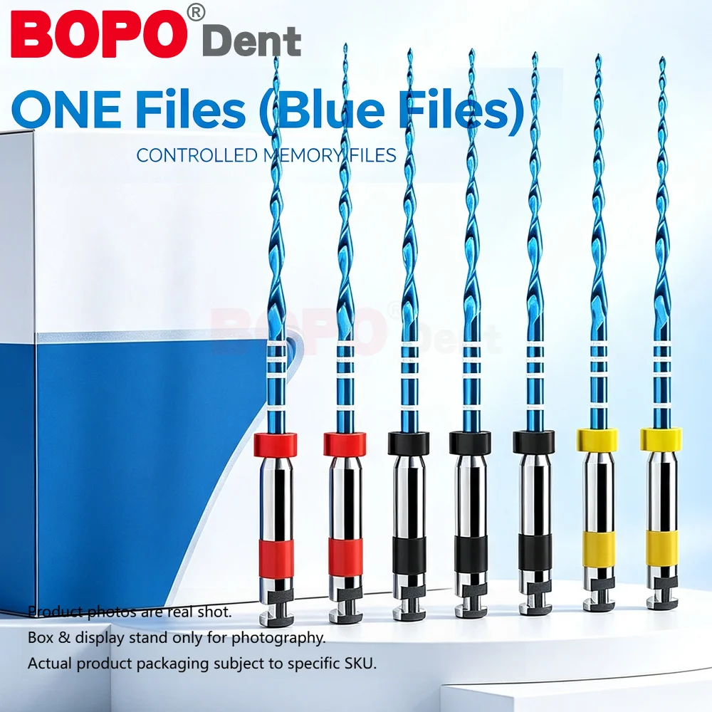 6Pcs/Box Dental Reciprocating NITI Blue Heat Files R25 R20 25mm Denspay Dental Engine Use Only One Files Rotary Root Canal Files
