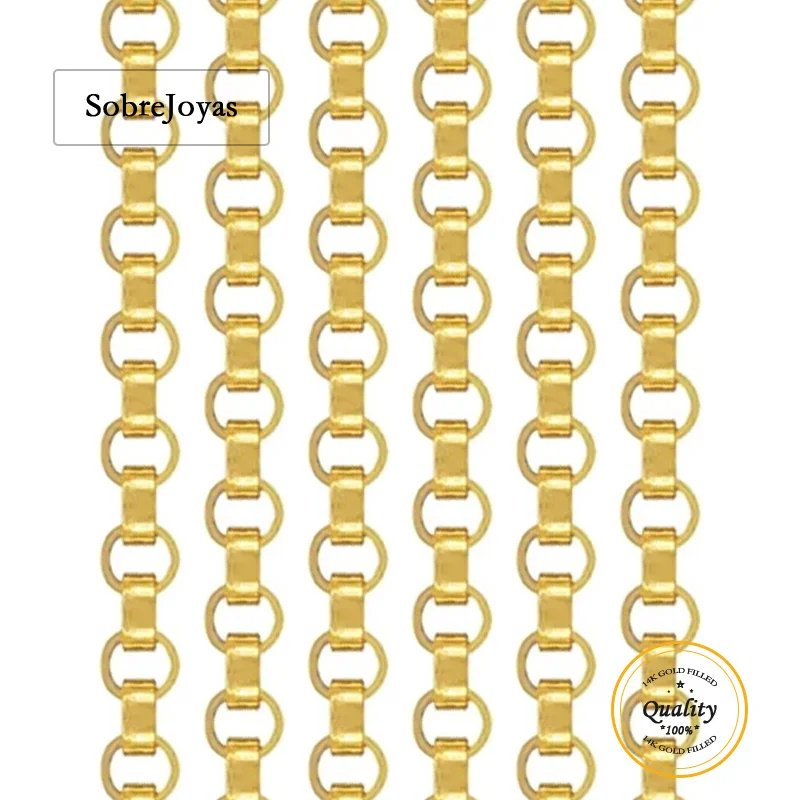 

Rolo Chain 14K Gold Filled Unfinished Chain 1.3mm Width Wholesale Footage Unfinished Rolo Chains BULK DIY Jewelry Findings