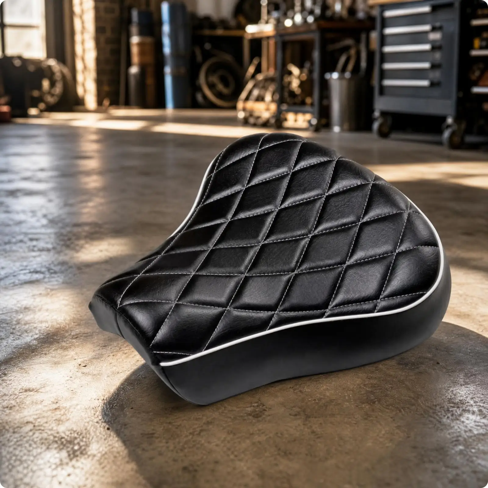 Motorcycle Saddle Padded Bike Model XL883 Front Seat Supportive for Everyday Commuting