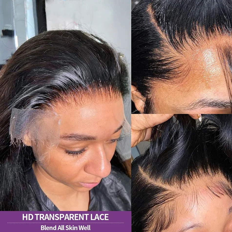 250% densità 30 pollici 13x6 HD parrucche anteriori in pizzo capelli umani donne diritte 13x4 parrucche frontali donne parrucche brasiliane con chiusura senza colla