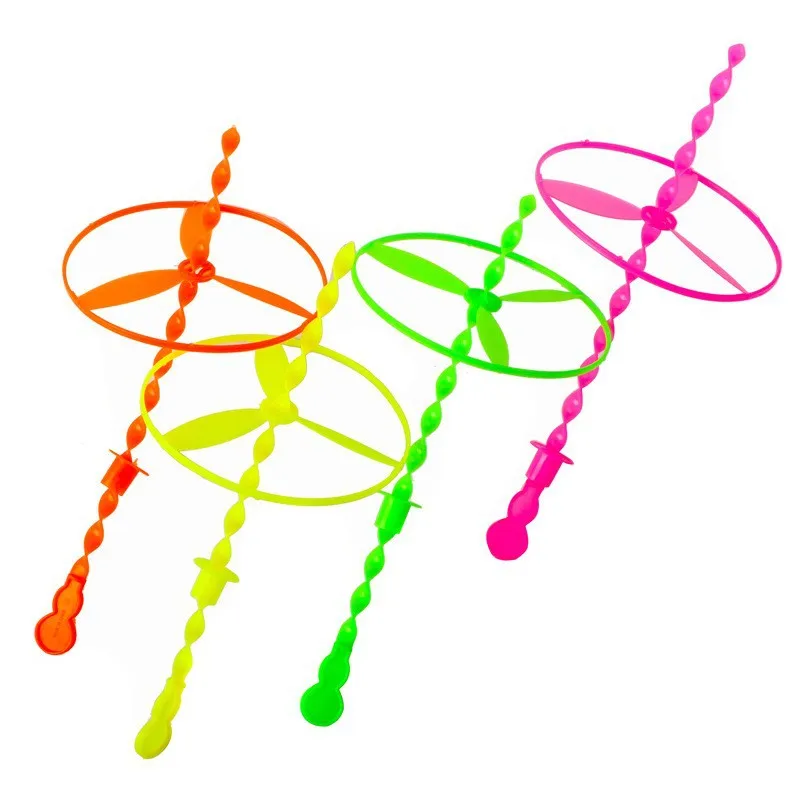 20set/bag Colorful Hand Push Flying Disc Toys Plastic Flying Dragonfly Kids Birthday Party Favors Guests Gifts School Prizes