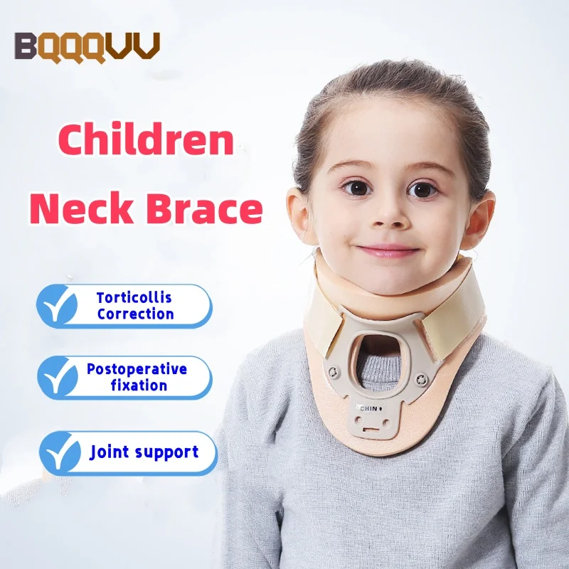 Baby Cervical Collar for Children, Neck Support Brace,V Shape Design Support, Skin-Friendly, Breathable Mesh Cotton,for Whiplash