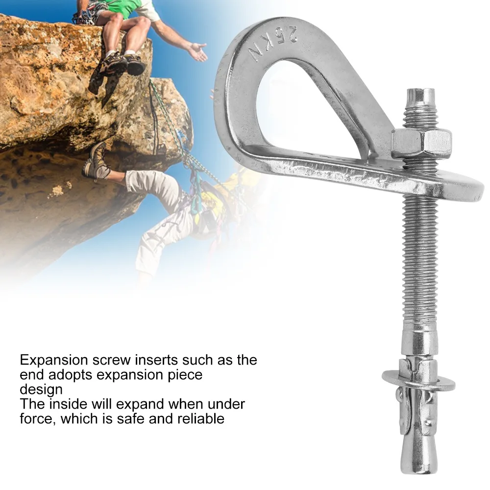 

4 шт. прочный расширительный винт 25 кН из нержавеющей стали, сверхмощный анкерный болт M8, вешалки для скалолазания, домашние тренажерные залы