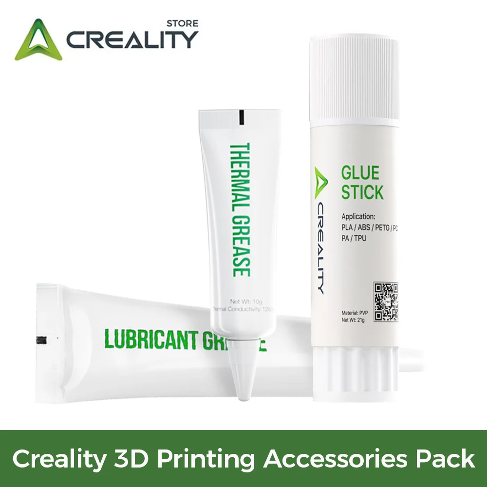 

Creality 3D Printing Accessories Pack Glue Stick Thermal Grease Lubricant Grease in One Package for All 3D Printer