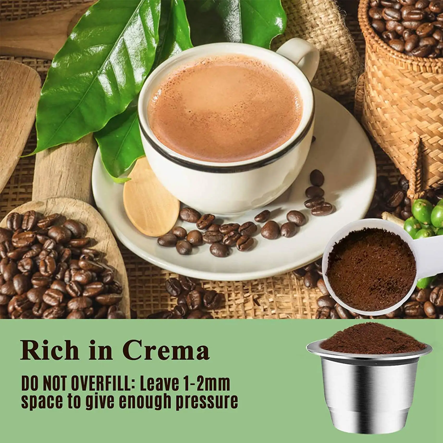 Многоразовые капсулы 3X многоразовые капсулы для эспрессо Многоразовые капсулы для кофе эспрессо Совместимые капсулы из нержавеющей стали