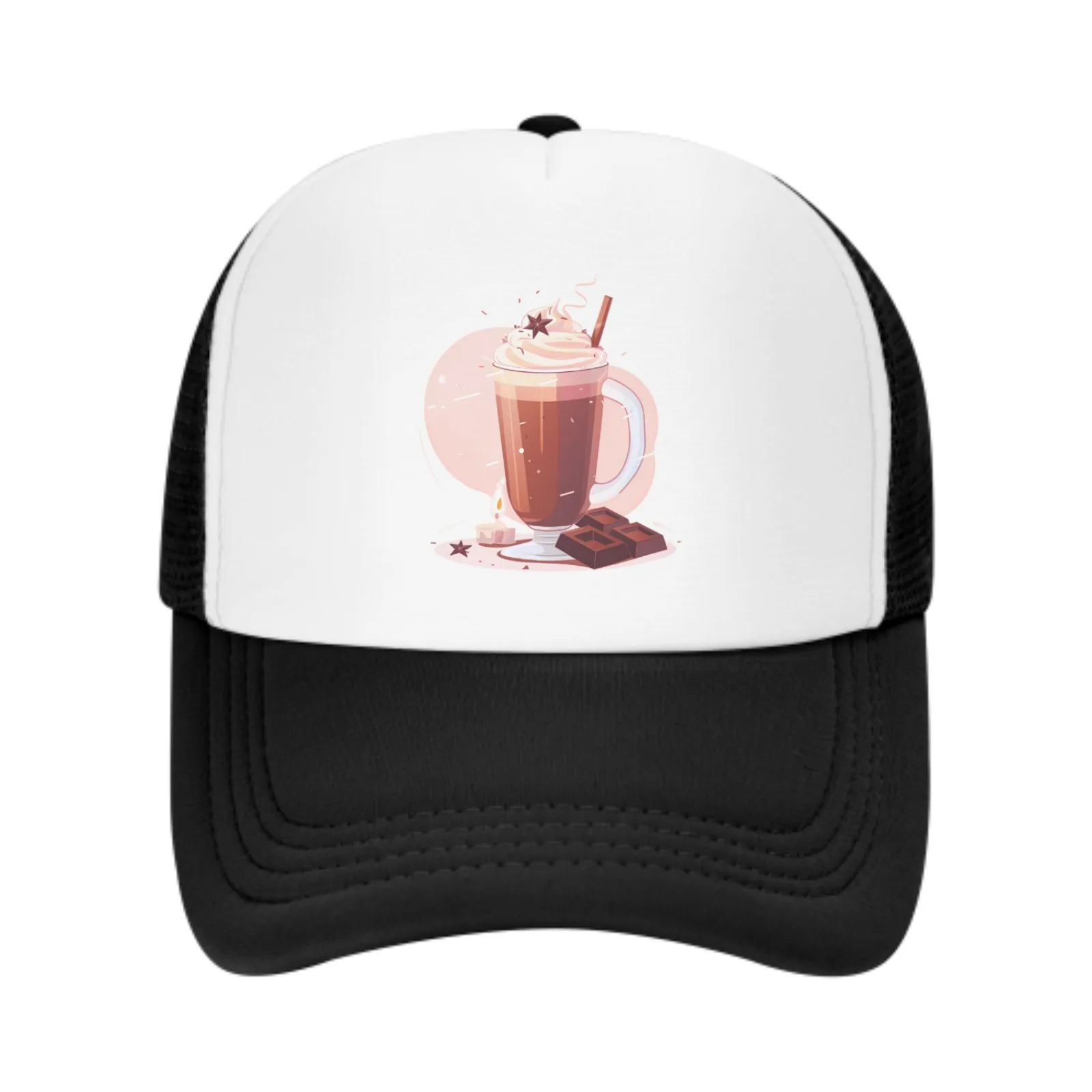 

Coffee Chocolates Baseball Caps Fashion Trucker Hat Unisex Mesh Caps for Women Men Outdoor Leisure Travel Neutral Sunshade