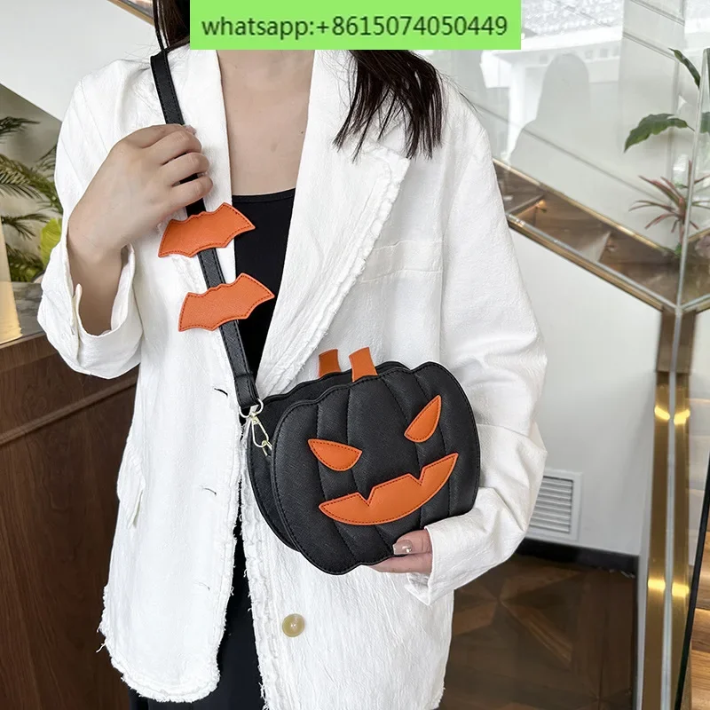 Halloween 2024 new pumpkin bag foreign style funny exquisite shoulder crossbody large capacity women's bag