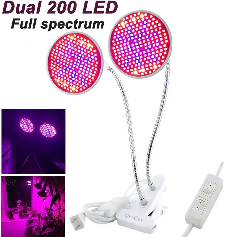 Interior duplo UV IR E27 espectro completo LED planta cresce luz para flor veg hidro sala cultivo