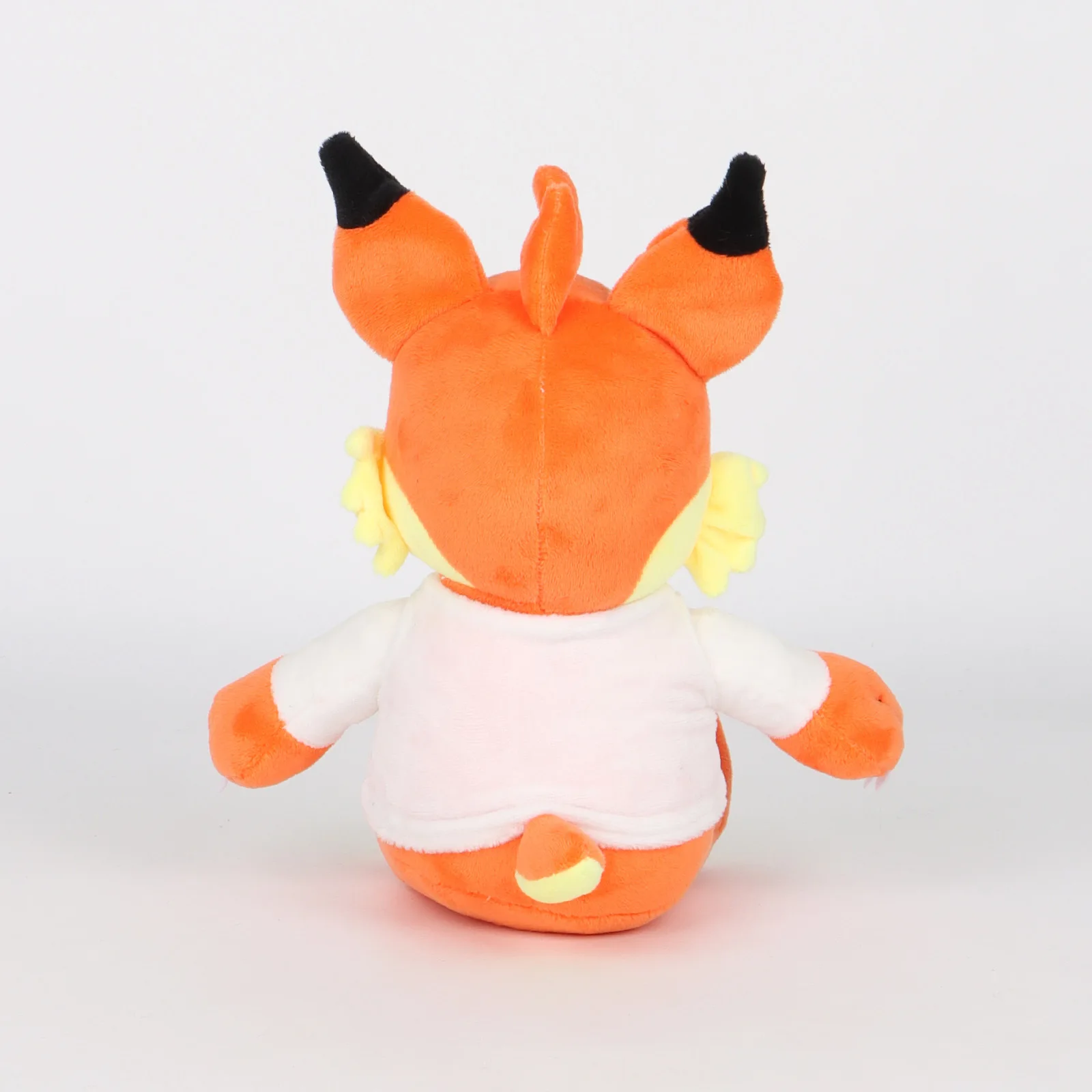 Carino 26 cm Bubsy Cat Peluche Divertente Cartone Animato Gatto Arancione Farcito Cuscino Indossare T-shirt Bianca Con Marchio di Esclamazione Rosso Stampa Peluche