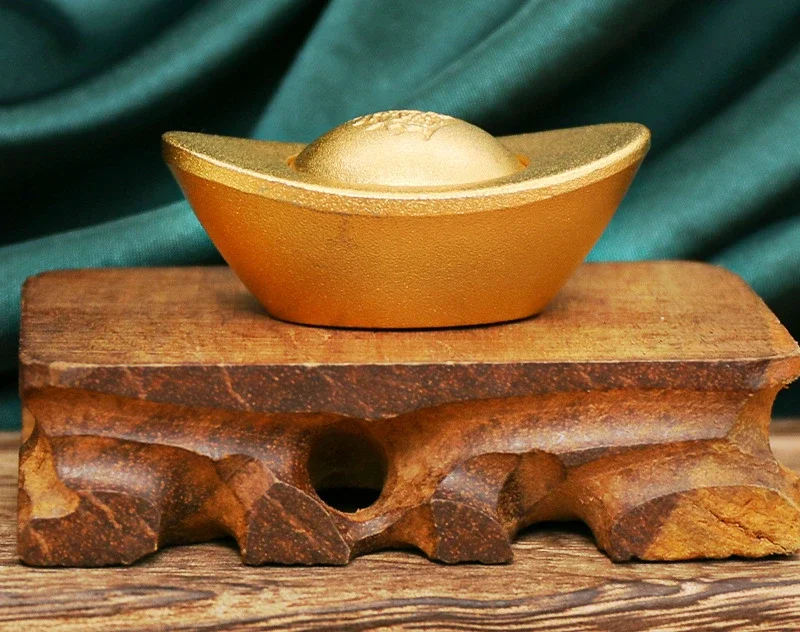Gold Ingot Ornaments Can Attract Wealth. Turn Unzip The Solid Brass Cornucopia Will Bring Good Luck and Wealth. Gift