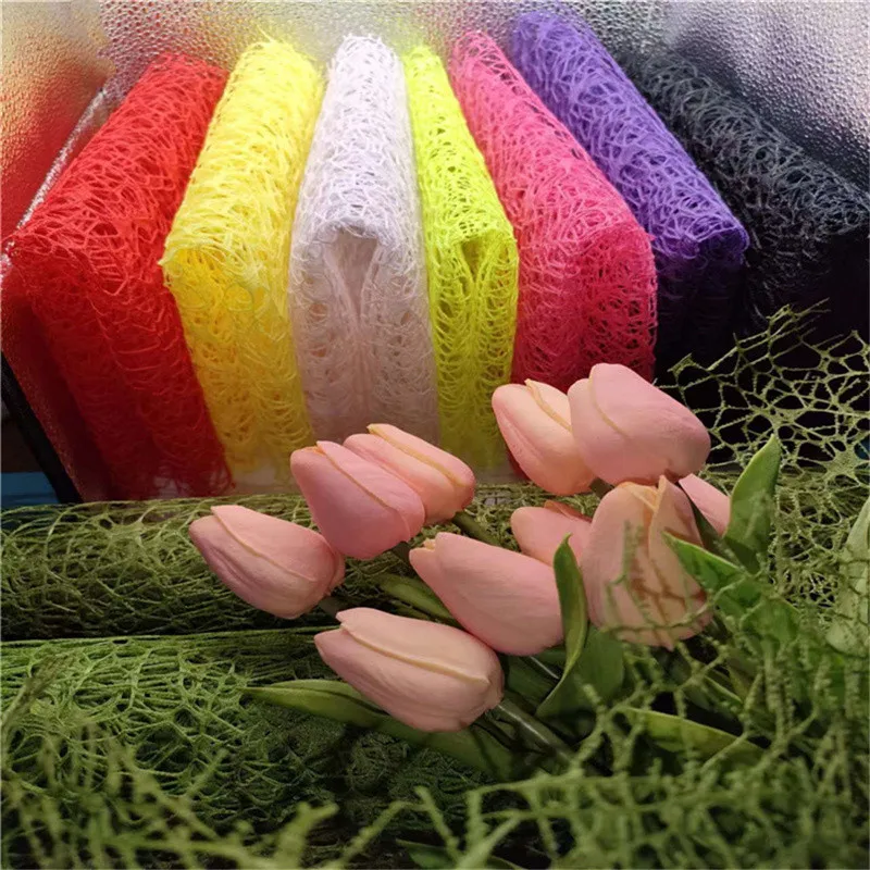 1PCRose Flower Wrapping Paper Net DIY Kraft Paper Bouquet Flower Shop Supplies Wedding Decoration Material Packaging 50cm * 65cm