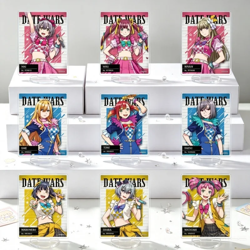DATE WARS Rectangle Acrylic Figure Stand Model Keychain Accessories IKOMIKI MIKI 10cm Gifts Friends Bedroom,Study Decoration