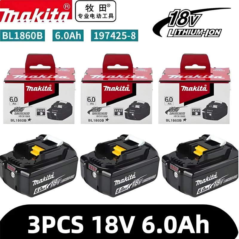 

Premium Makita 18V 6.0Ah Battery, for Makita 18V Tool BL1815 BL1830B BL1830 BL1840B BL1850B BL1850 Replacement Lithium Battery☀☀