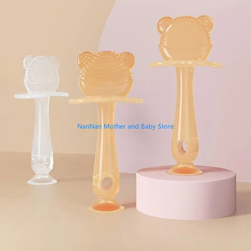 لعبة التسنين للتمريض الطفل الدب التسنين عصا سيليكون الطفل عضاضة التسنين لعبة تخفيف الألم للطفل الرضيع الوليد #3