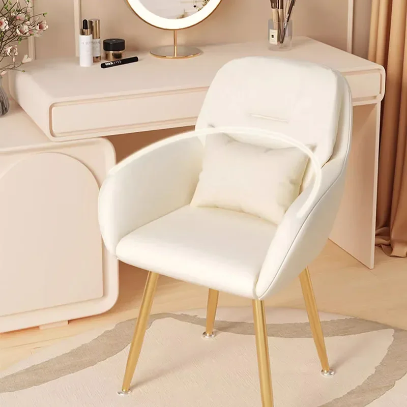 Living Room Chair Makeup Stool Comfy Princess Lazy Mobile Vanity Chair Modern Small Bedroom Tabouret Chambre Nordic Furniture