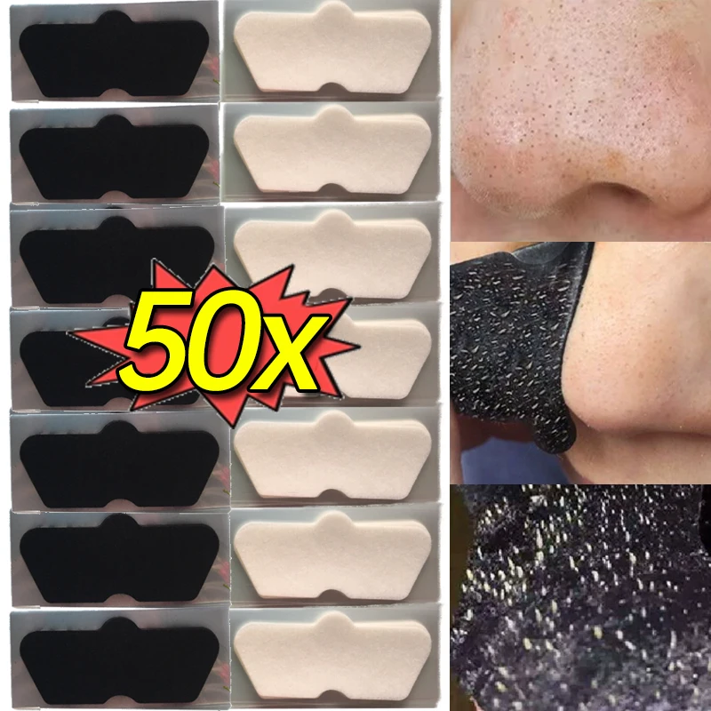 

Deep Cleansing Blackhead Remover Nose Patch Pore Strips Face Peel Off Whitehead Removal Mask Black Dot Spots Cleaner Skin Care