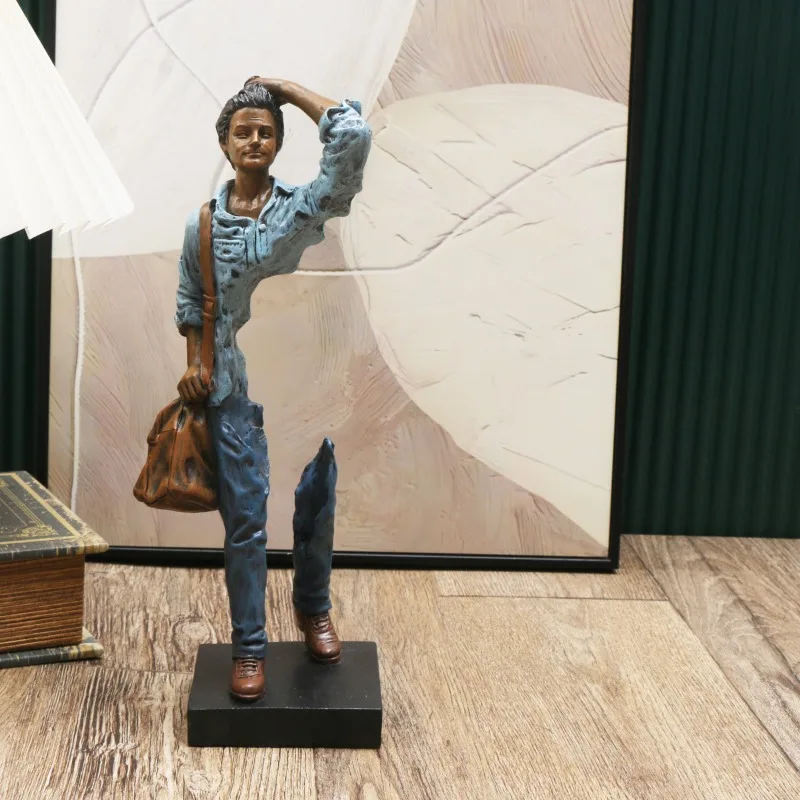 

Modern Traveler Sculpture - Abstract Resin Home and Office Decorations, Multi Functional Indoor and Outdoor Decorations