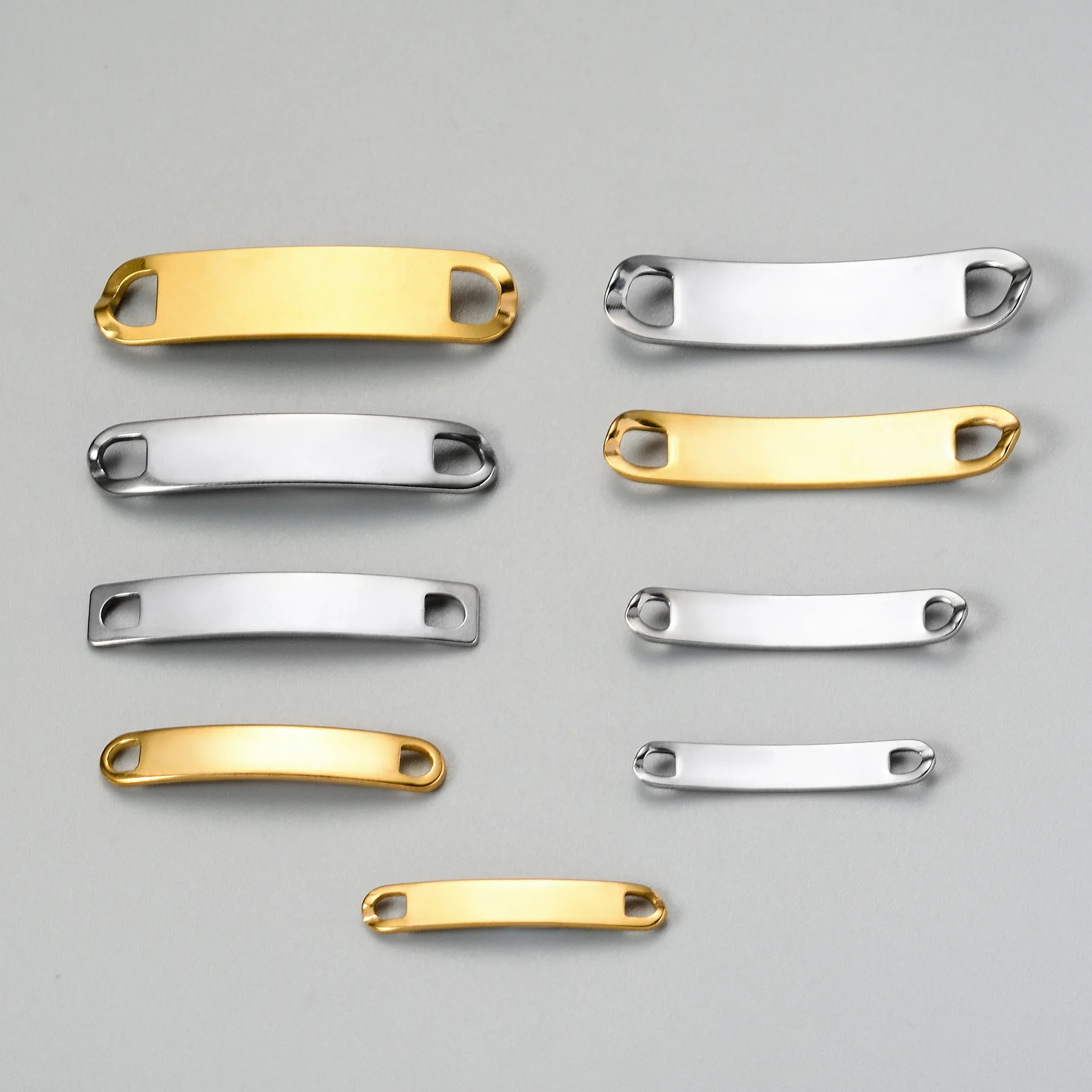 20 Stück silberfarbene Herren-Anhänger aus Edelstahl, ID-Armband, Schmuckherstellung, Hundemarke für die Herstellung von Geschenken, zum Stempeln von Schmuck – Detail 6