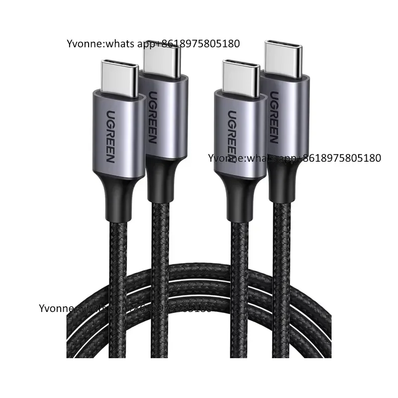 60W USB C Cable 3A Type C Fast Charge Data Transfer 480Mbps Nylon Braided Cable for Charging