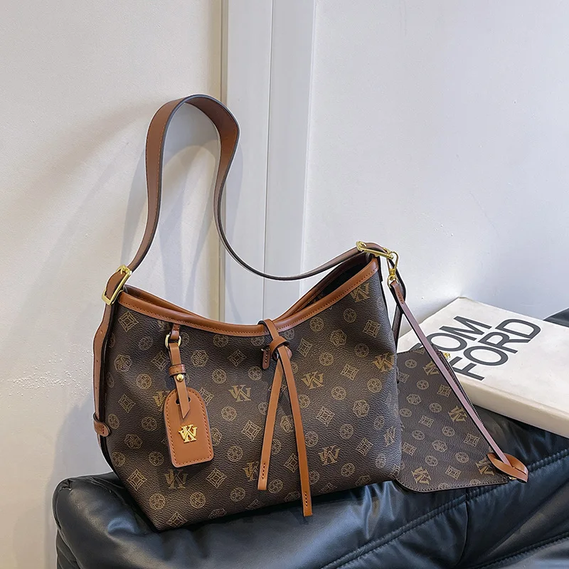 

New Retro Tote Bag - Large Capacity Multi-Way Shoulder Bag,Water-Resistant Linen Purse for Work & Travel,Adjustable Strap Design