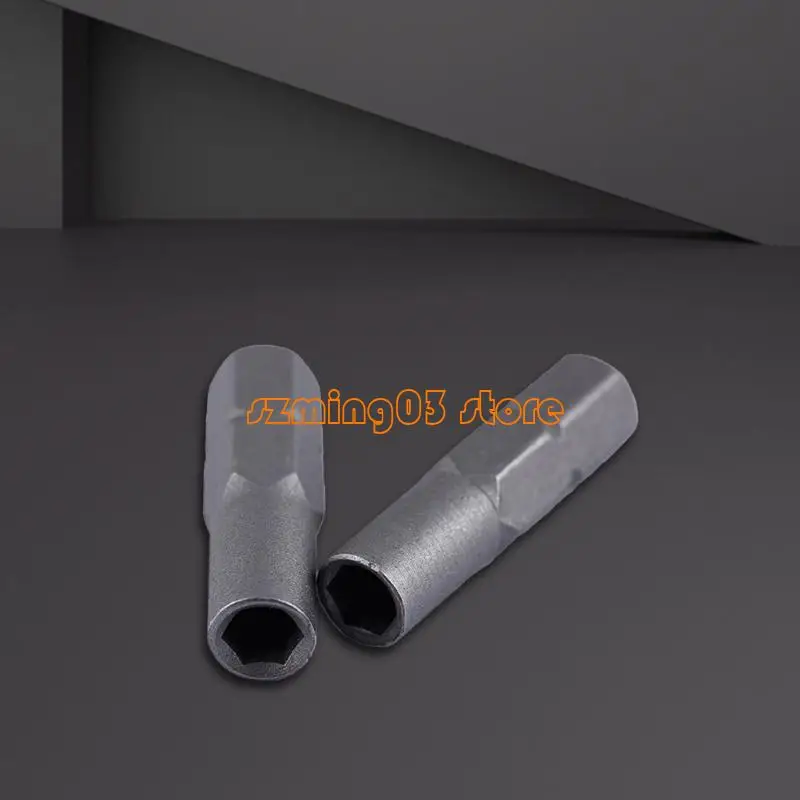 H9ec 2pcs محولات محرك لمقبس بتات 4 مم و 6.35mm 1/4 "محول بتات بت