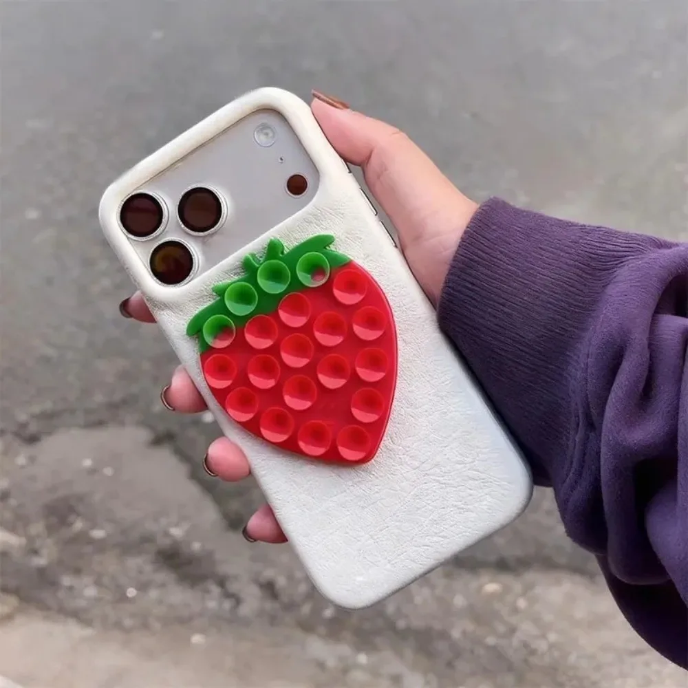 

Универсальный держатель-присоска для мобильных телефонов Strawberry: портативная подставка для автомобиля, крепление для навигации, фиксирующая подставка для телефона