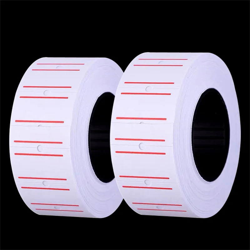 Self-adhesive Price Paper Single Row Price Paper Wholesale White Supermarket Code Paper Commodity Label