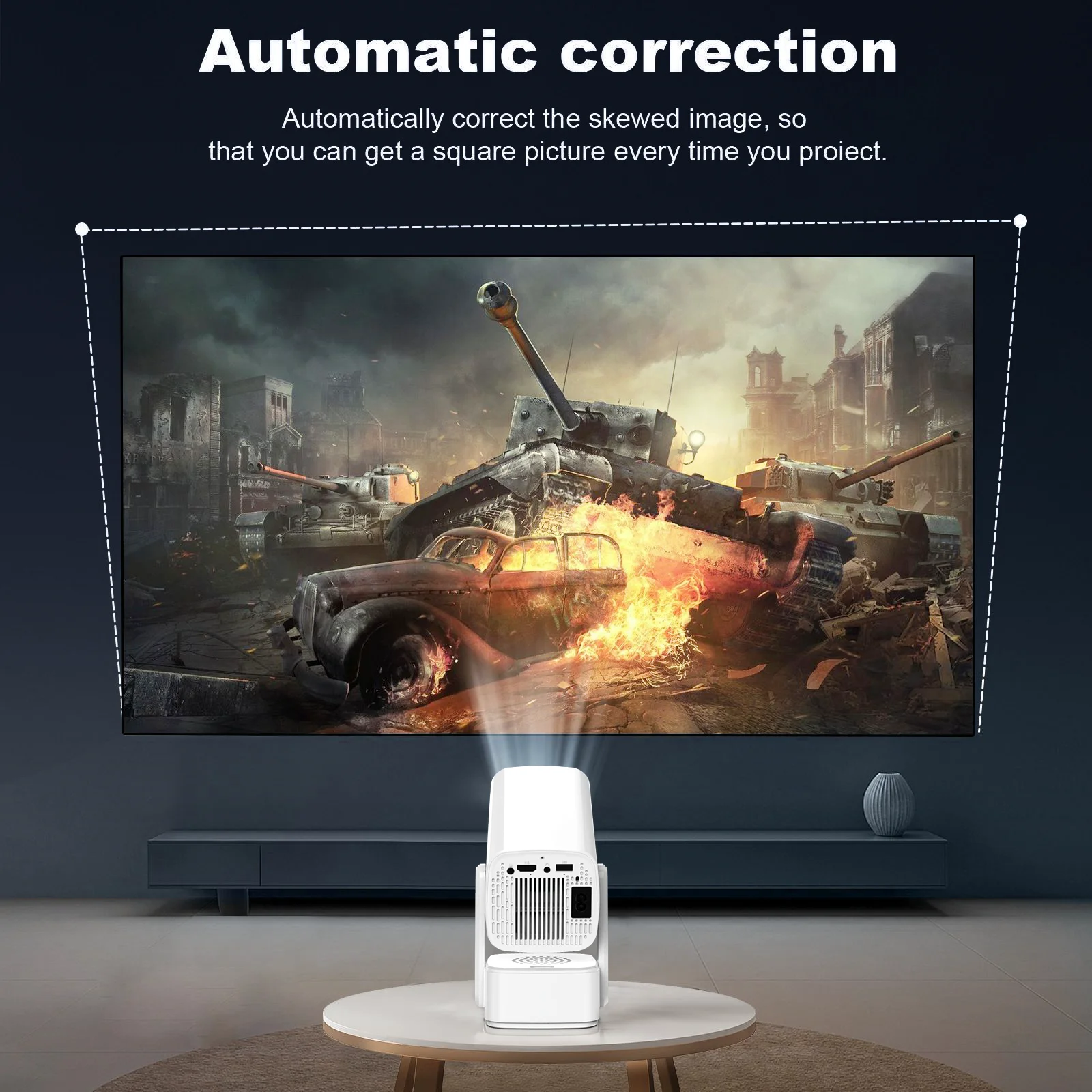 Smartbarry Mini proyector inteligente Android 12 WiFi6 compatible con 4K 1080P BT5.0 proyector 1280*720P proyector portátil de cine en casa