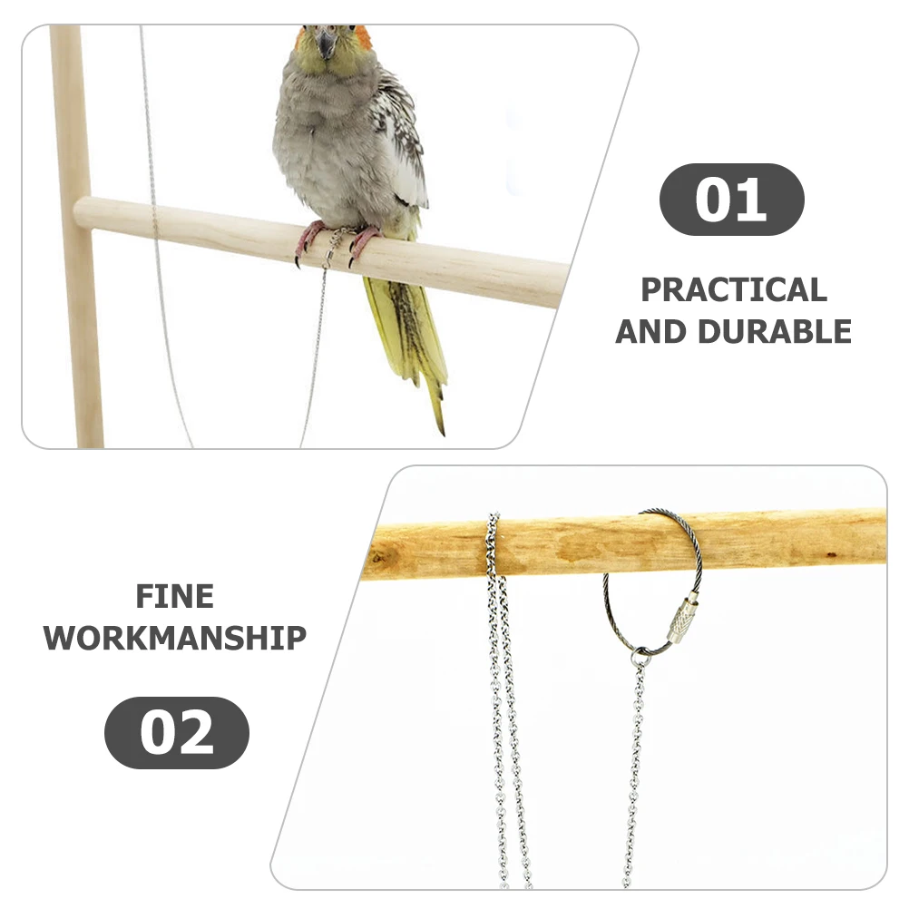 

Stainless Steel Bird Chain Parrot Foot Harness Durable Rust Resistant Lightweight Portable Pet Training Leash Adjustable Anklets