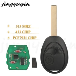 jingyuqin 2 Button Remote Car Key 315/433Mhz PCF7931 Chip For BMW Mini Cooper S R50 R53 2002-2005 Aoto Fob Control