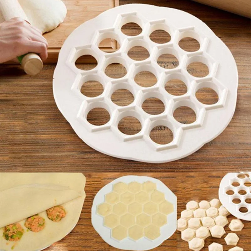 Kitchen Dough Press Ravioli Making Mould, Dumpling Mold Maker DIY Pasta Form 19 Holes