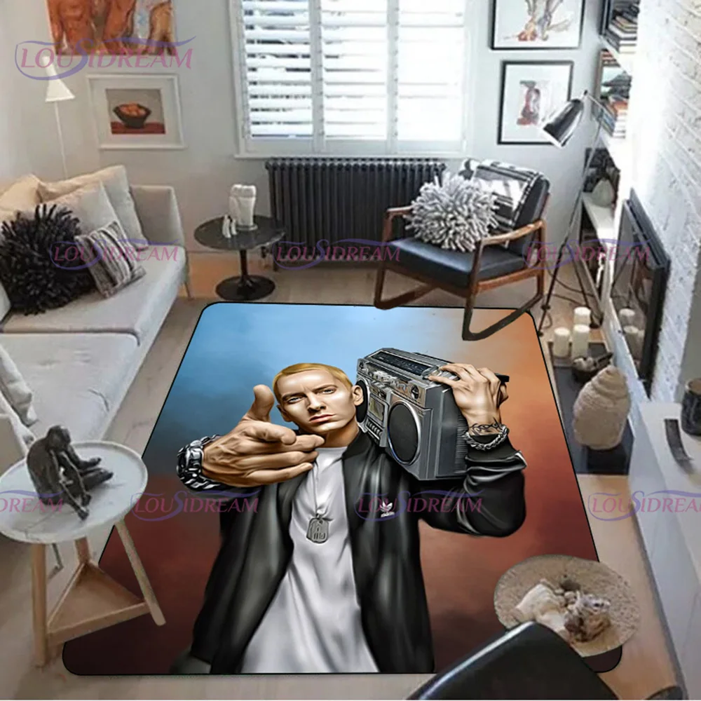 Pop Hip -hop Eminem Carpet Floor Rug Carpet for Living Room Bedroom Coffee Table Kitchen Non-slip Floor Mat Home Decor Area Rug