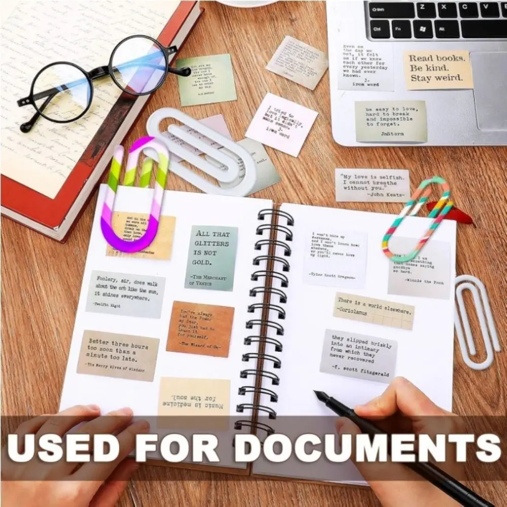 10Pcs Acrylic DIY Bookmarks Sublimation Blanks Transparent Acrylic Paper Clips Ornaments Clear Unfinished Bookmarkers Notebook