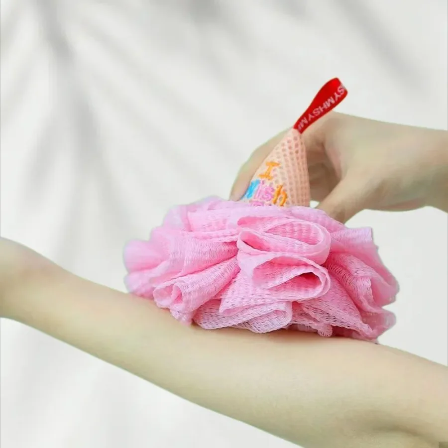 1/3pcs Cute Ice Cream Bath Ball Soft Nylon Mesh Shower Ball Exfoliating Shower Cleaning Loofah Foam Net Reusable Bath Accessorie