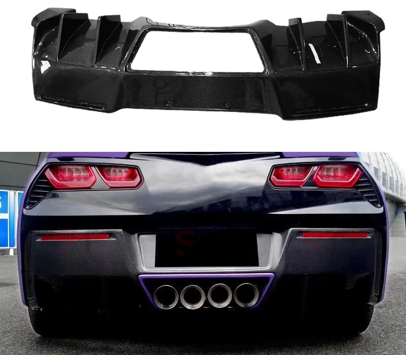

Suitable for Chevrolet Corvette C7 Rear Lip Rear Bumper Carbon Fiber Tail Lip Diffuser Retrofit Surround