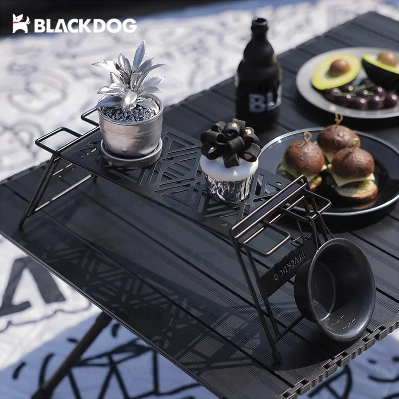 BLACKDOG Shelves Storage Shelf Camping Portable Folding Iron Picnic BBQ Table Shelf Bracket Outdoor Travel Gear Plant Shelves
